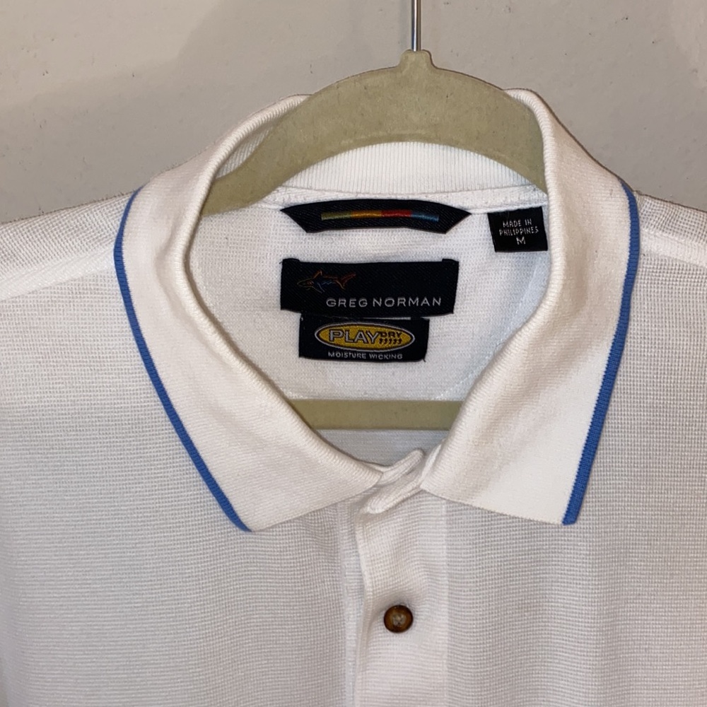 Greg Norman White Men’s Polo Shirt - Medium in Excellent Condition - Picture 9 of 16